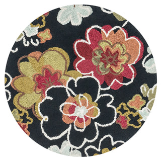 Loloi Juliana JL-07 Black / Multi Area Rug aerial 3 x 3 round