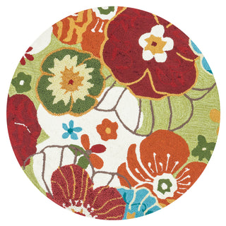 Loloi Juliana JL-17 Apple Green Area Rug aerial 3 x 3 round