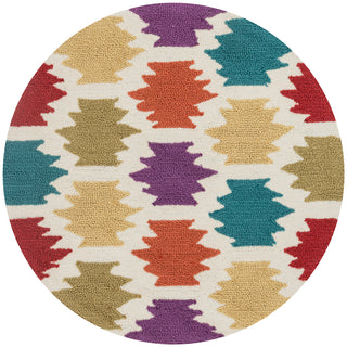 Loloi Juliana JL-27 Rainbow Area Rug aerial 3 x 3 round