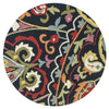 Loloi Juliana JL-32 Black Area Rug aerial 3 x 3 round