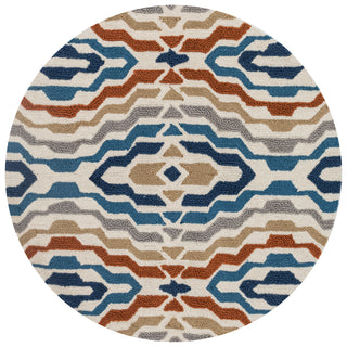 Loloi Juliana JL-36 Ivory / Multi Area Rug aerial 3 x 3 round