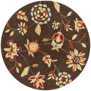 Loloi Summerton SRS02 Brown Area Rug aerial 3 x 3 round