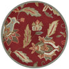 Loloi Summerton SRS07 Red Area Rug aerial 3 x 3 round