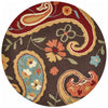 Loloi Summerton SRS12 Chocolate / Multi Area Rug aerial 3 x 3 round