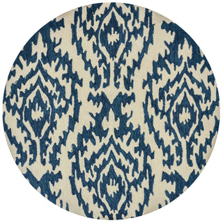 Loloi Summerton SRS13 Ivory / Denim Area Rug aerial 3 x 3 round