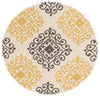 Loloi Summerton SRS15 Ivory / Grey Area Rug aerial 3 x 3 round