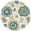 Loloi Summerton SRS24 Ivory / Aqua Area Rug aerial 3 x 3 round