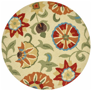 Loloi Summerton SSC04 Buttercup Area Rug aerial 3 x 3 round