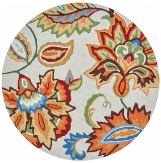 Loloi Summerton SSC06 Ivory / Bright Area Rug aerial 3 x 3 round