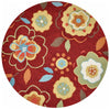 Loloi Summerton SSC10 Red / Yellow Area Rug aerial 3 x 3 round