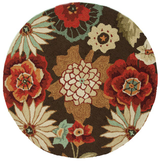 Loloi Summerton SSC16 Chestnut Area Rug aerial 3 x 3 round