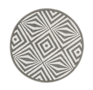 Loloi Terrace HTC04 Ivory / Grey Area Rug aerial 3 x 3 rounds