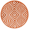 Loloi Terrace HTC04 Ivory / Orange Area Rug aerial 3 x 3 rounds