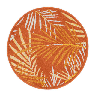 Loloi Terrace HTC05 Orange / Multi Area Rug aerial 3 x 3 rounds