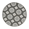 Loloi Terrace HTC07 Ivory / Grey Area Rug aerial 3 x 3 rounds