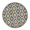 Loloi Terrace HTC08 Grey / Citron Area Rug aerial 3 x 3 rounds