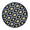 Loloi Terrace HTC08 Navy / Lemon Area Rug aerial 3 x 3 rounds