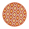 Loloi Terrace HTC08 Orange / Lemon Area Rug aerial 3 x 3 rounds