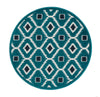 Loloi Terrace HTC08 Teal / Navy Area Rug aerial 3 x 3 rounds