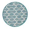 Loloi Terrace HTC20 Teal / Ivory Area Rug aerial 3 x 3 rounds