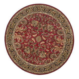Loloi Stanley ST-01 Red / Charcoal Area Rug aerial 5-2 x 5-2 rounds