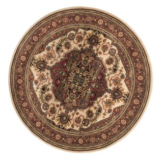 Loloi Stanley ST-07 Beige / Rust Area Rug aerial 5-2 x 5-2 rounds