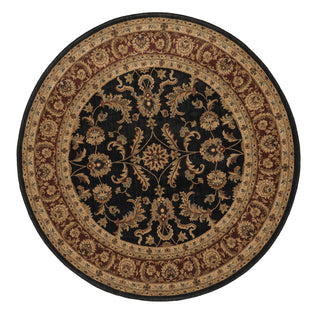 Loloi Stanley ST-11 Black / Rust Area Rug aerial 5-2 x 5-2 rounds