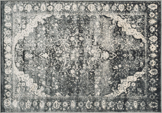 Loloi Elton EO-03 Slate / Ivory Area Rug aerial 5-2 x 7-7