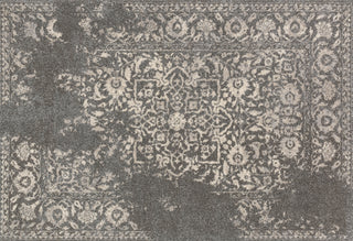 Loloi Emory EB-01 Charcoal / Ivory Area Rug aerial 5-2 x 7-7
