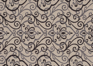 Loloi Francesca FC-18 Ivory / Grey Area Rug aerial 5 x 7-6