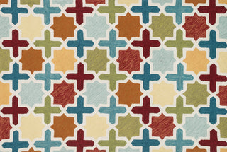 Loloi Francesca FC-49 Red / Multi Area Rug aerial 5 x 7-6