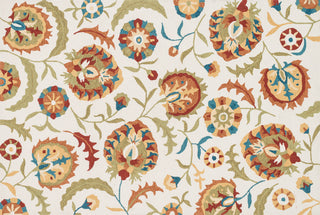 Loloi Francesca FC-52 Ivory / Spice Area Rug aerial 5 x 7-6