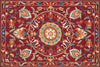 Loloi Francesca FC-54 Red / Sage Area Rug aerial 5 x 7-6