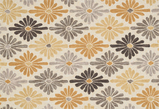 Loloi Gabriella GB-06 Ivory / Gold Area Rug aerial 5 x 7-6