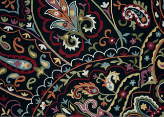 Loloi Juliana JL-32 Black Area Rug aerial 5 x 7-6