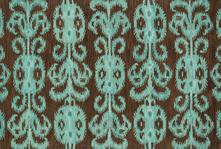 Loloi Milano ML-07 Chocolate / Teal Area Rug aerial 5 x 7-6