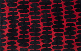 Loloi Nova NV-05 Red / Black Area Rug aerial 5 x 7-6