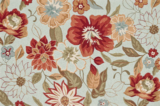 Loloi Summerton SRS04 Mist / Red Area Rug aerial 5 x 7-6