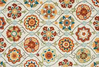 Loloi Summerton SRS19 Ivory / Spice Area Rug aerial 5 x 7-6