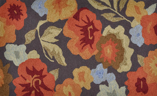 Loloi Summerton SSC02 Dark Brown / Floral Area Rug aerial 5 x 7-6