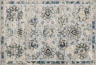 Loloi Torrance TC-05 Grey / Navy Area Rug aerial 5 x 7-6