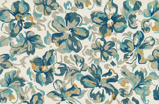 Loloi Tropez TZ-04 Ivory / Floral Area Rug aerial 5 x 7-6