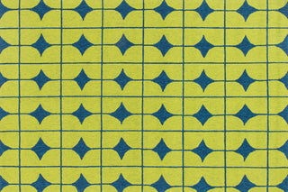 Loloi Venice Beach VB-03 Lime / Blue Area Rug aerial 5 x 7-6