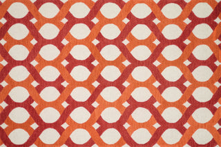 Loloi Weston HWS04 Red / Orange Area Rug aerial 5 x 7-6