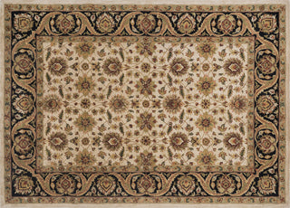 Loloi Elegante EG-02 Ivory / Black Area Rug aerial 7-10 x 11