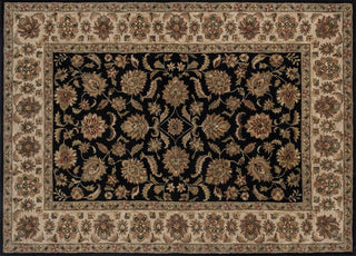 Loloi Elegante EG-04 Black / Ivory Area Rug aerial 7-10 x 11