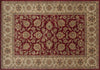 Loloi Elegante EG-05 Red / Sage Area Rug aerial 7-10 x 11