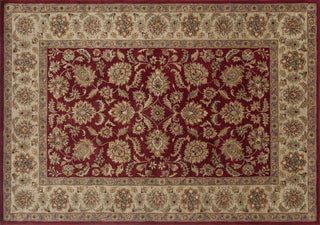 Loloi Elegante EG-05 Red / Sage Area Rug aerial 7-10 x 11