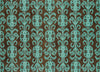 Loloi Milano ML-07 Chocolate / Teal Area Rug aerial 7-10 x 11