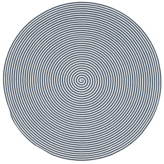 Loloi In/Out IO-01 Blue Area Rug aerial 7-10 x 7-10 round